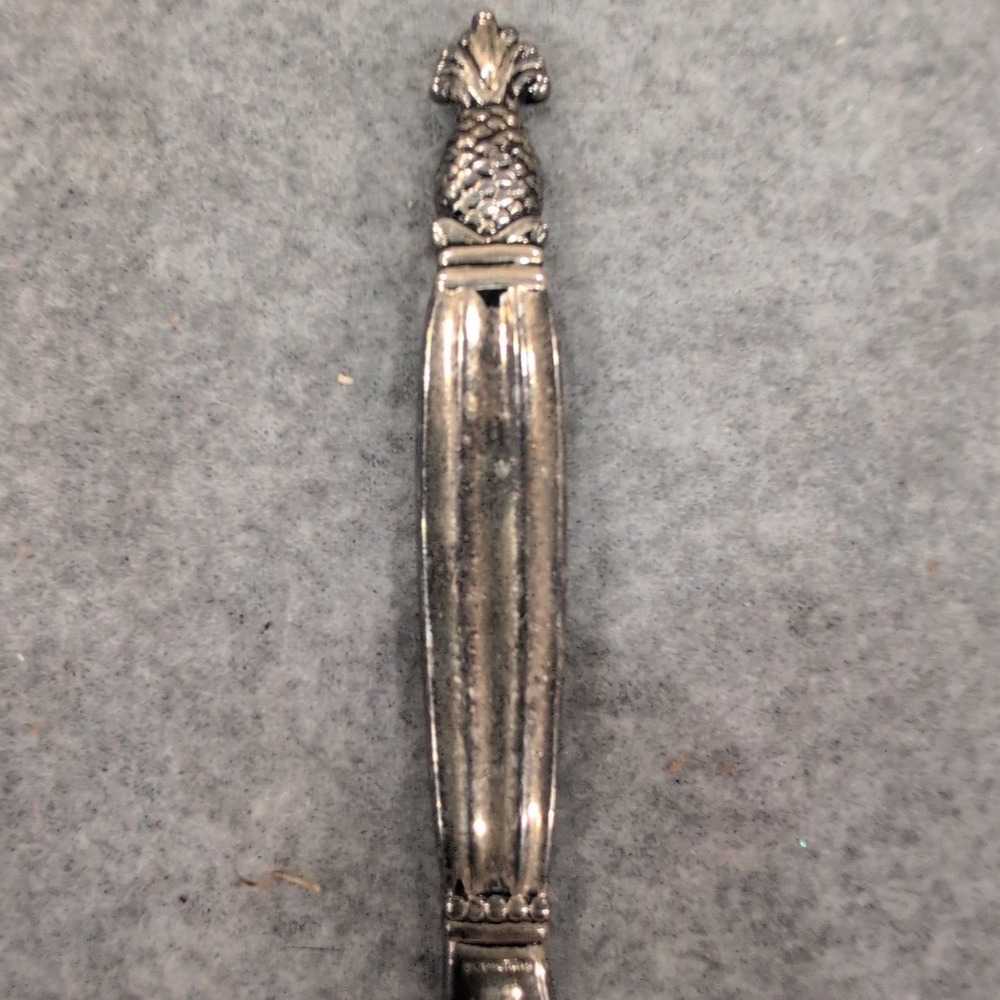 Godinger Silver Plated Pineapple Finial Butter Spreader Cheese Knife Fluted - Picture 3 of 6